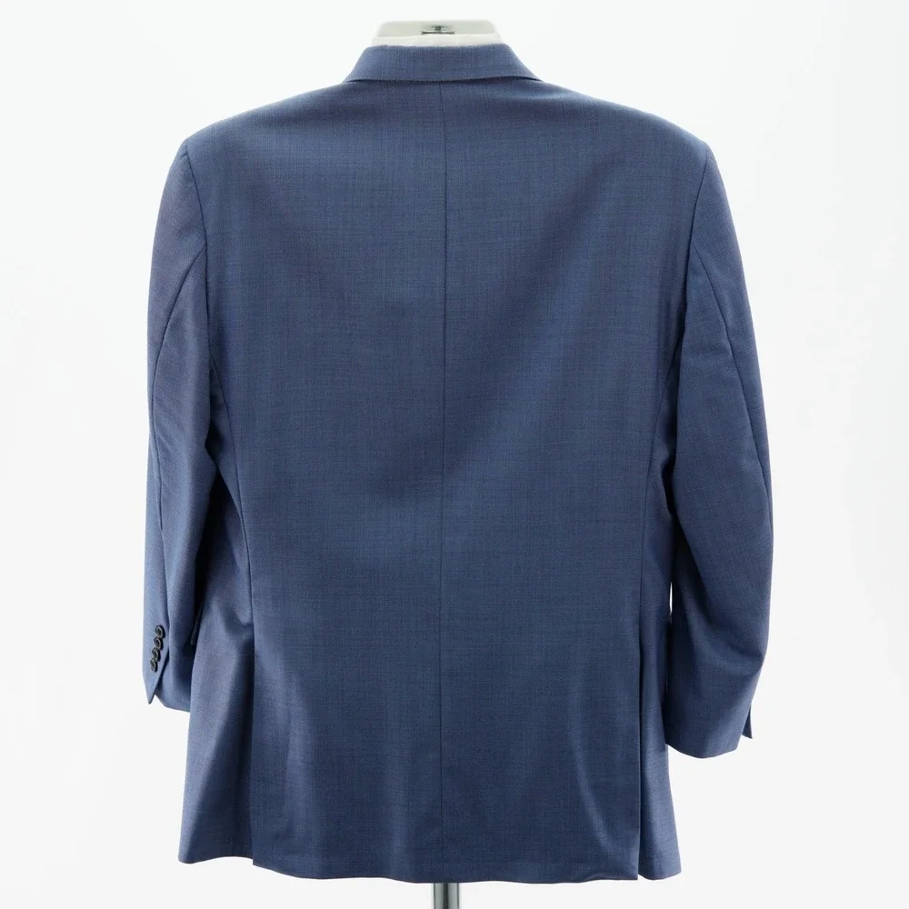 Tom James Executive Collection Bespoke Wool Sharkskin Blazer 42R